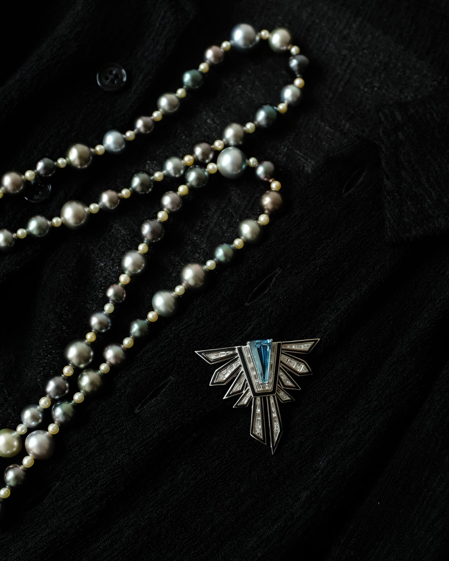 The Atelier UNO Santa Maria Aquamarine Brooch/Pendant in Solid 18k