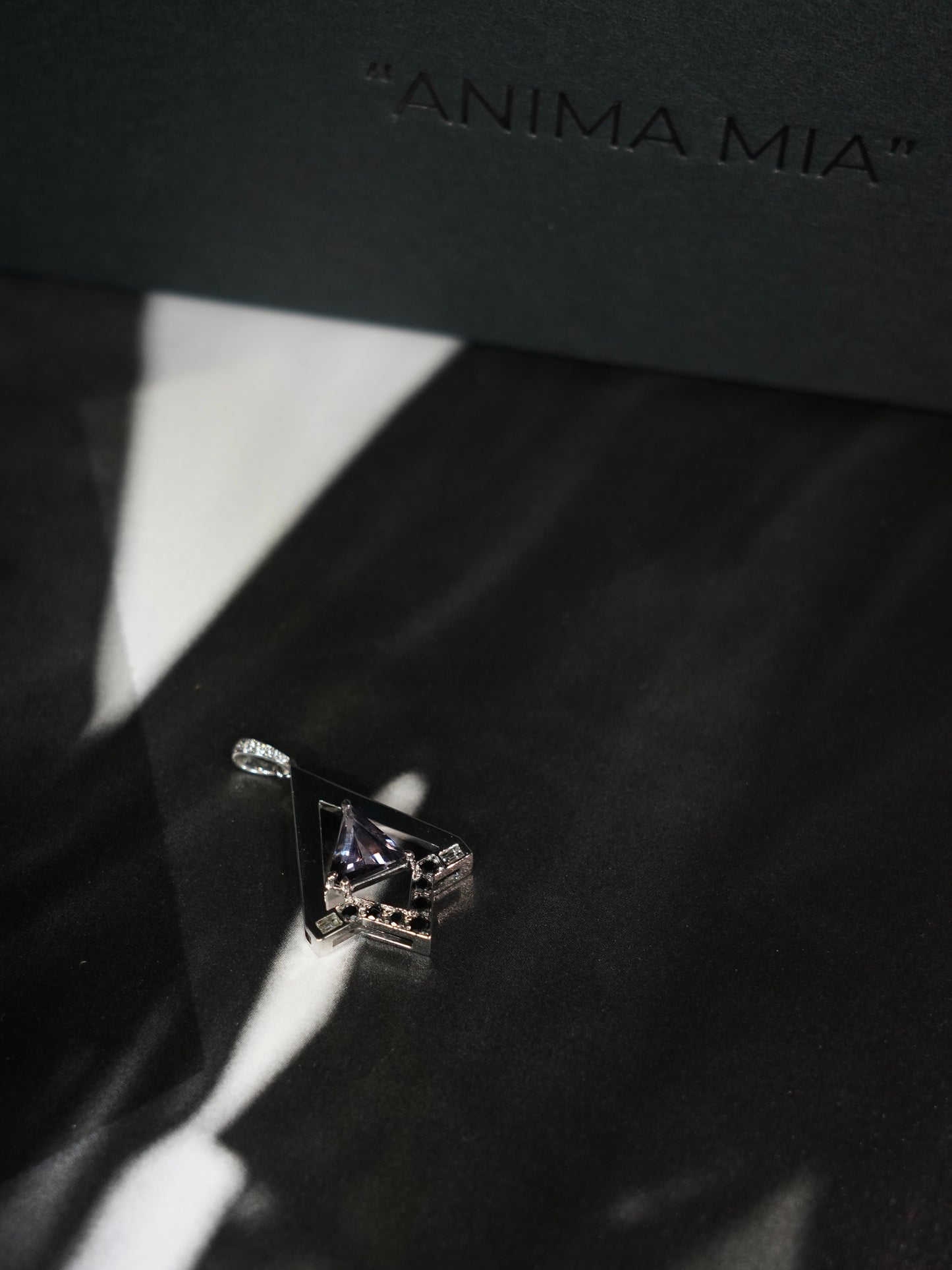Geometric Spinel Pendant in Solid 9k