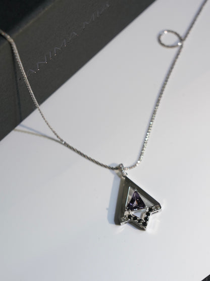 Geometric Spinel Pendant in Solid 9k