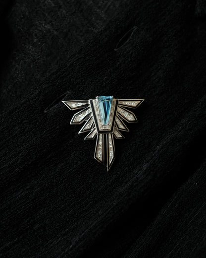 The Atelier UNO Santa Maria Aquamarine Brooch/Pendant in Solid 18k